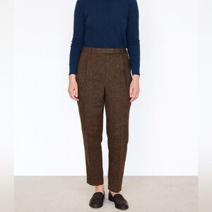Maxmara  brown wool weaved trouser pants 46/XL